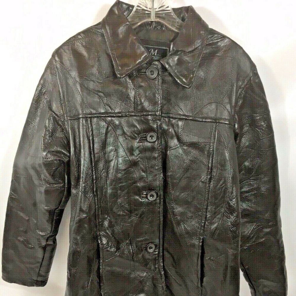 Vintage Brown Patchwork Leather Hippie Jacket